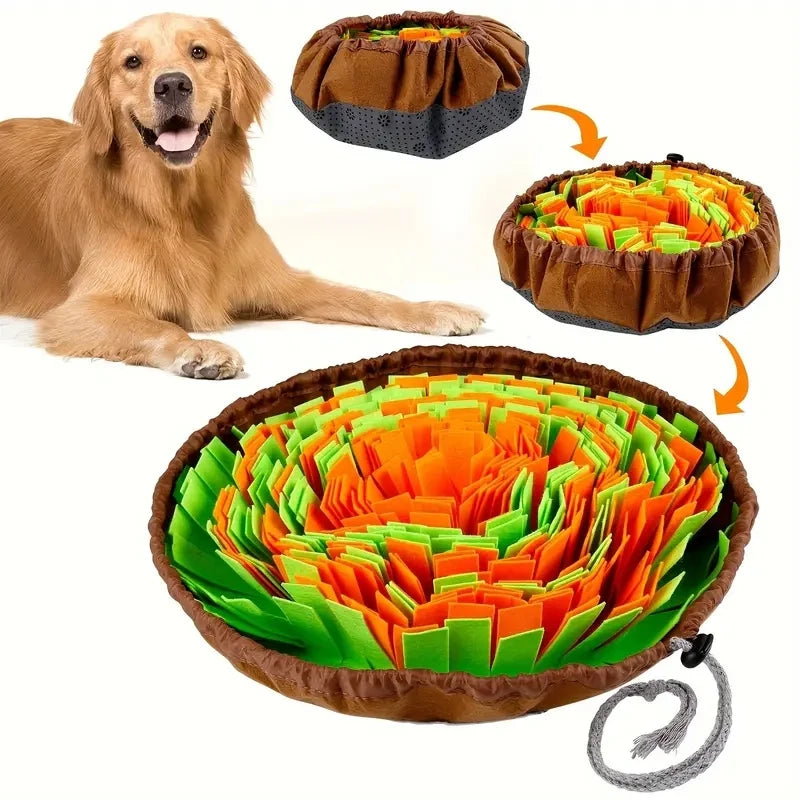 Felt Dog Snuffle Mat – Washable Slow Feeding Training Toy