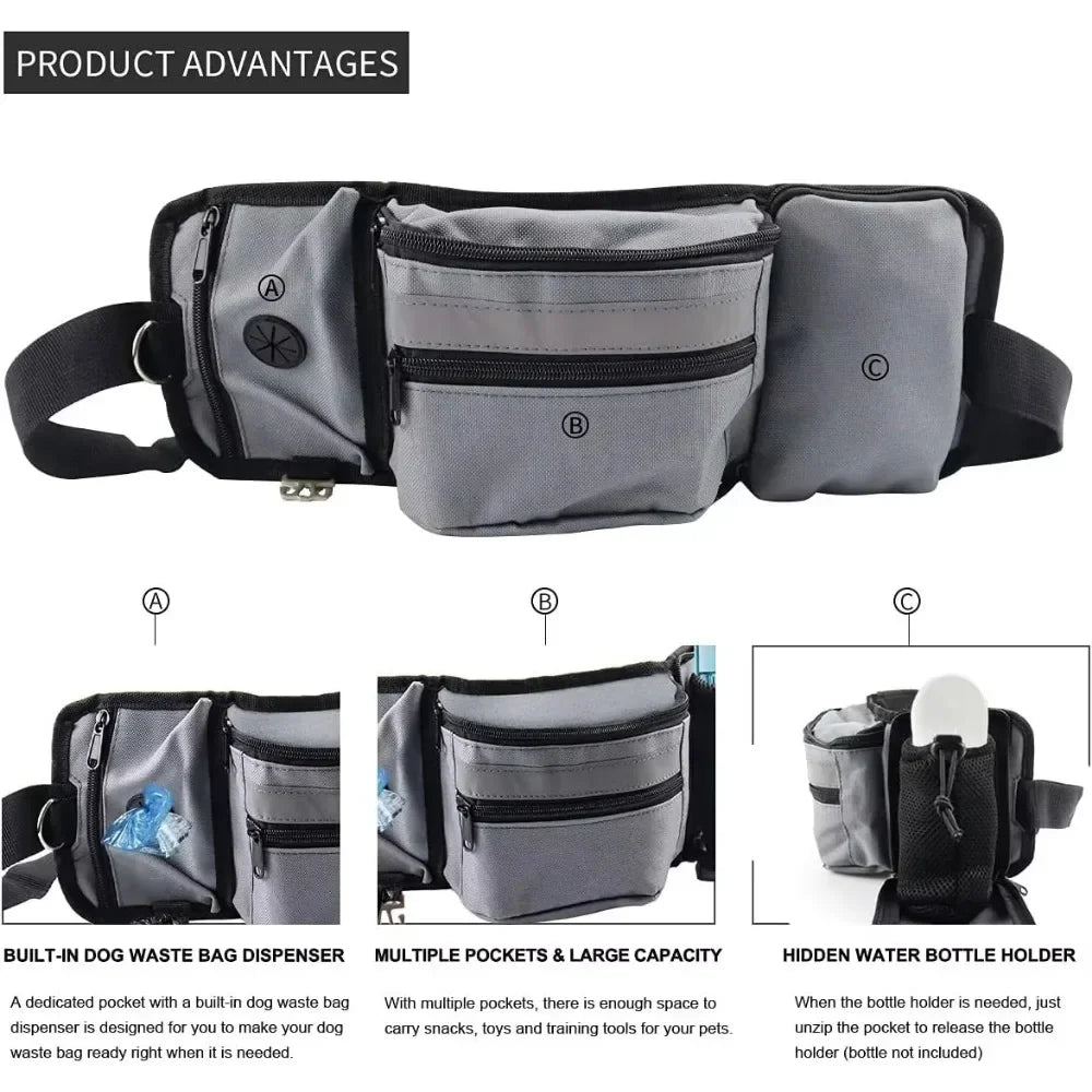 Dog Training Treat Waist Bag – Hands-Free Multi-Pocket Pouch