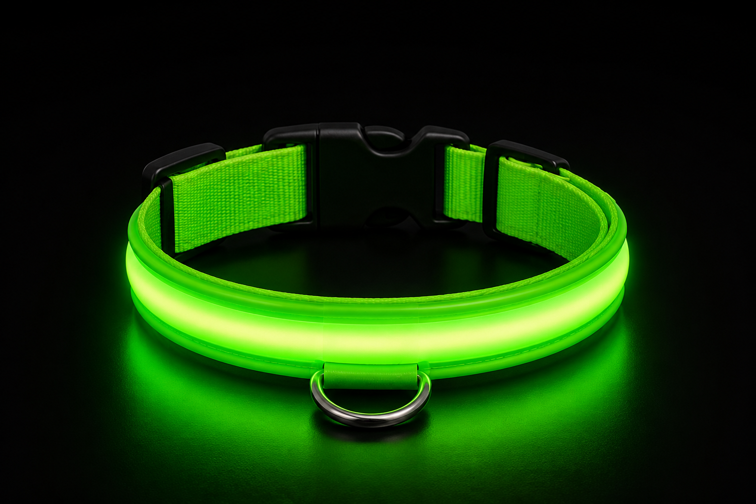 Coleira LED Recarga USB para Cães Antiperda Noturna