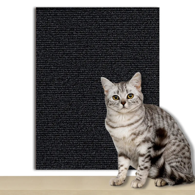 Black Color Couch Cat Scratch Guard Protector Mat For Furniture