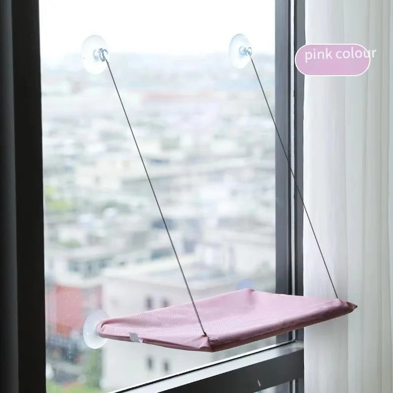 Pink Color Cat Window Hammock Bed With Strong Suction Cups