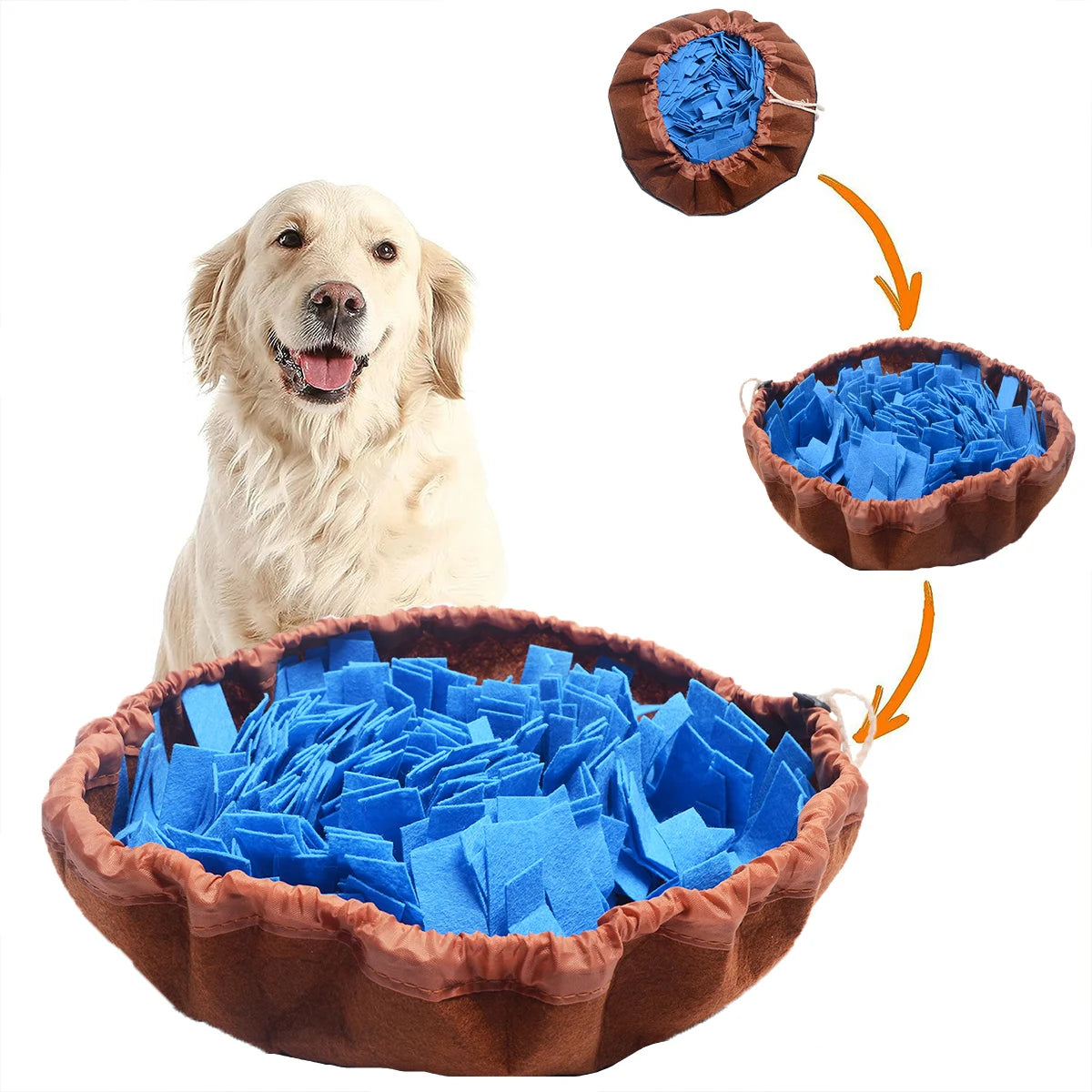 Felt Dog Snuffle Mat – Washable Slow Feeding Training Toy
