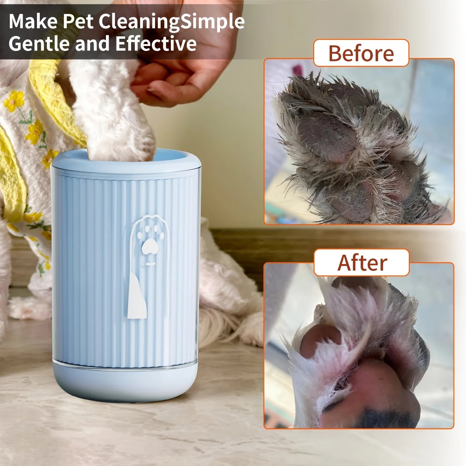 2-in-1 Dog Paw Washing Cup With Quick-Dry Towels