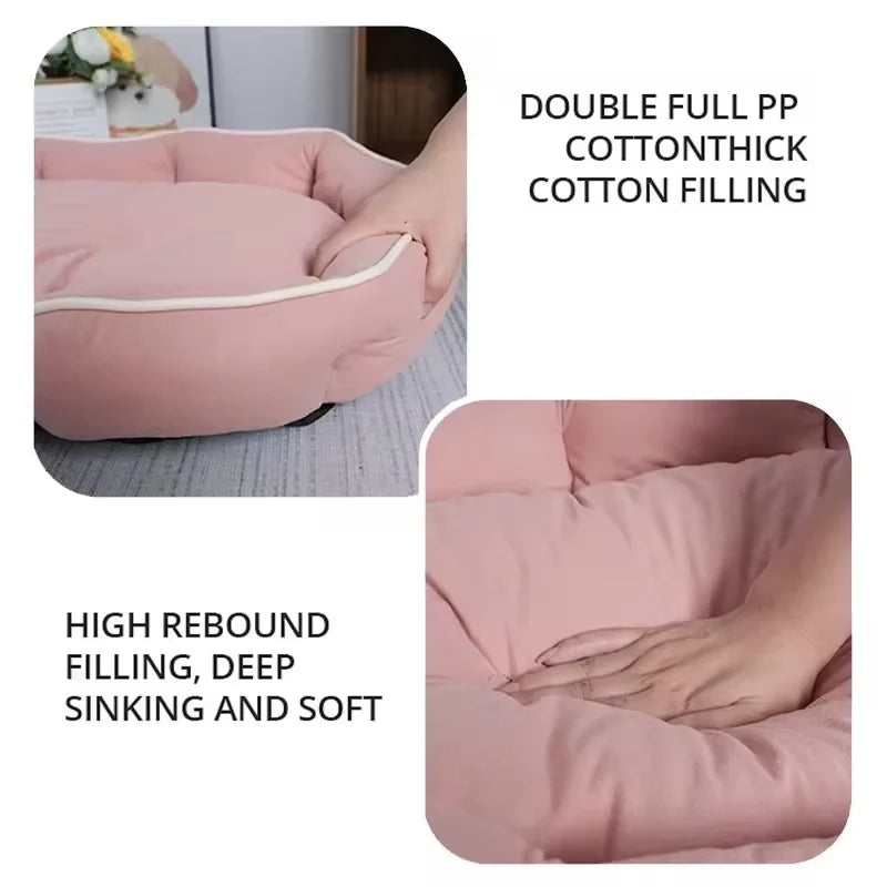 Corduroy Pet Sofa Bed – Cozy Cushion for Dogs and Cats