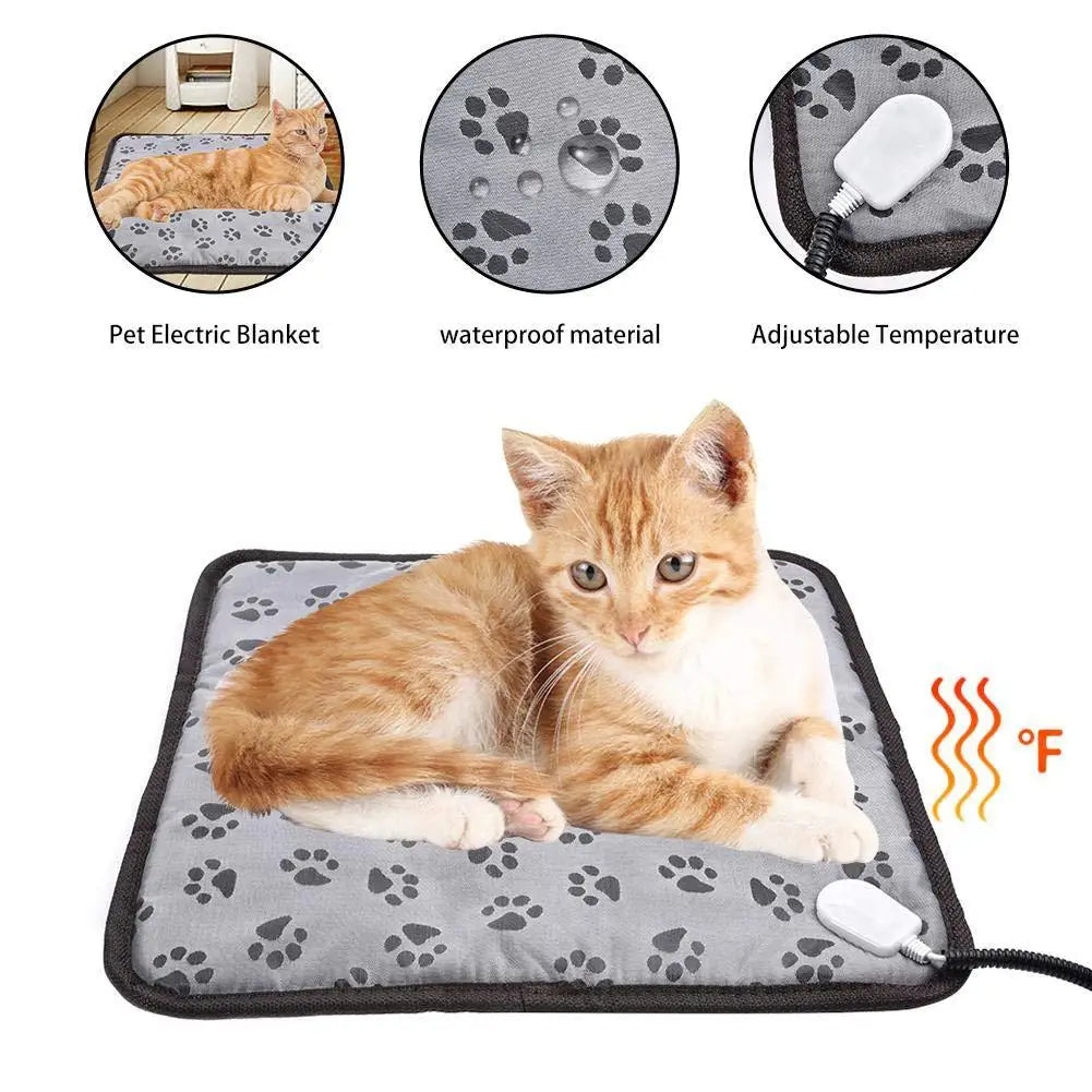 Adjustable Electric Pet Heating Pad – Waterproof Bed Mat
