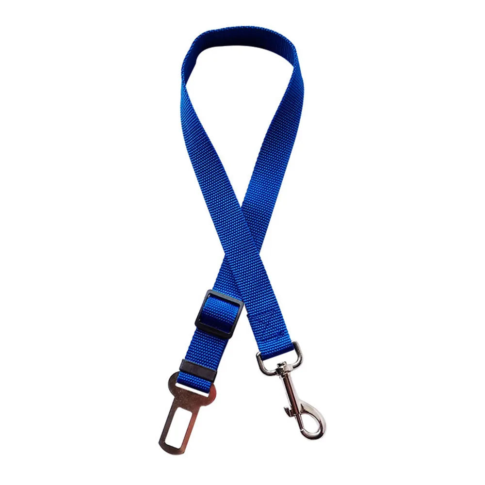 CWQY-4-Blue Color Adjustable Dog Car Seat Belt – Reflective, Shock-Absorbing
