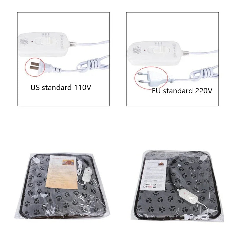 Adjustable Electric Pet Heating Pad – Waterproof Bed Mat