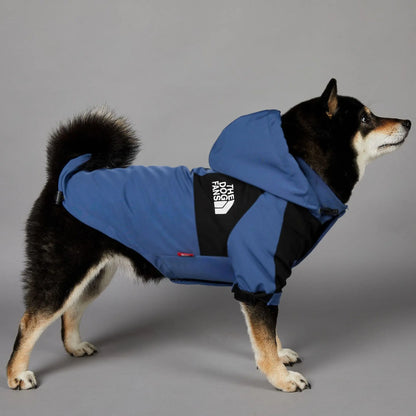 Azul Cor Capa de Chuva para Cães com Capuz Impermeável