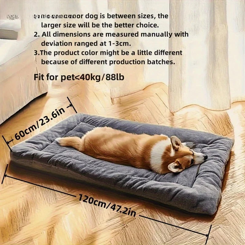 Super Soft Color Plush Dog Sofa Bed Mat – Thick, Soft & Breathable