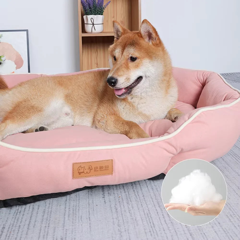 Corduroy Pet Sofa Bed – Cozy Cushion for Dogs and Cats