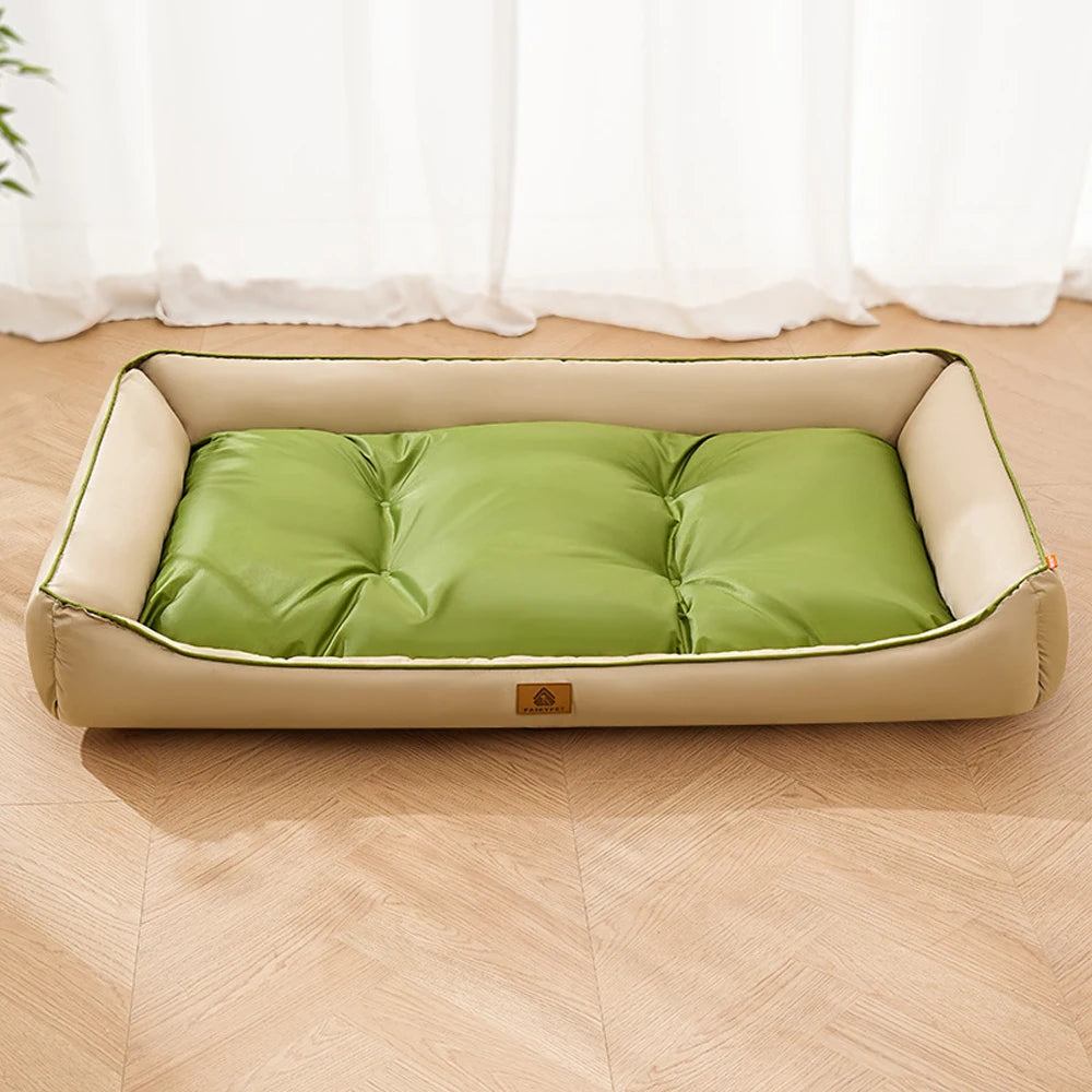 Beige orange Color Corduroy Pet Sofa Bed – Cozy Cushion for Dogs and Cats
