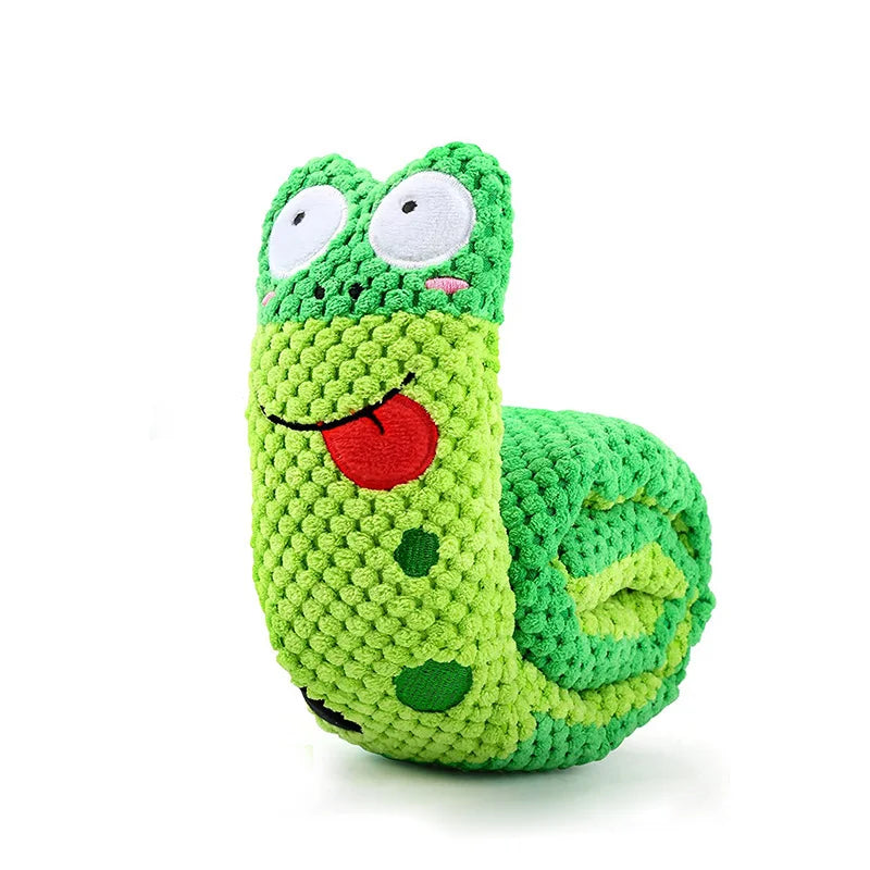 Green 1 Color Dog Puzzle Snuffle Toy With Squeaker – Soft Fleece