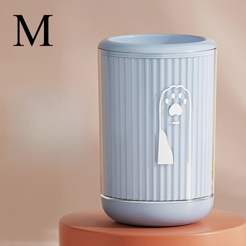 blue M Color 2-in-1 Dog Paw Washing Cup With Quick-Dry Towels