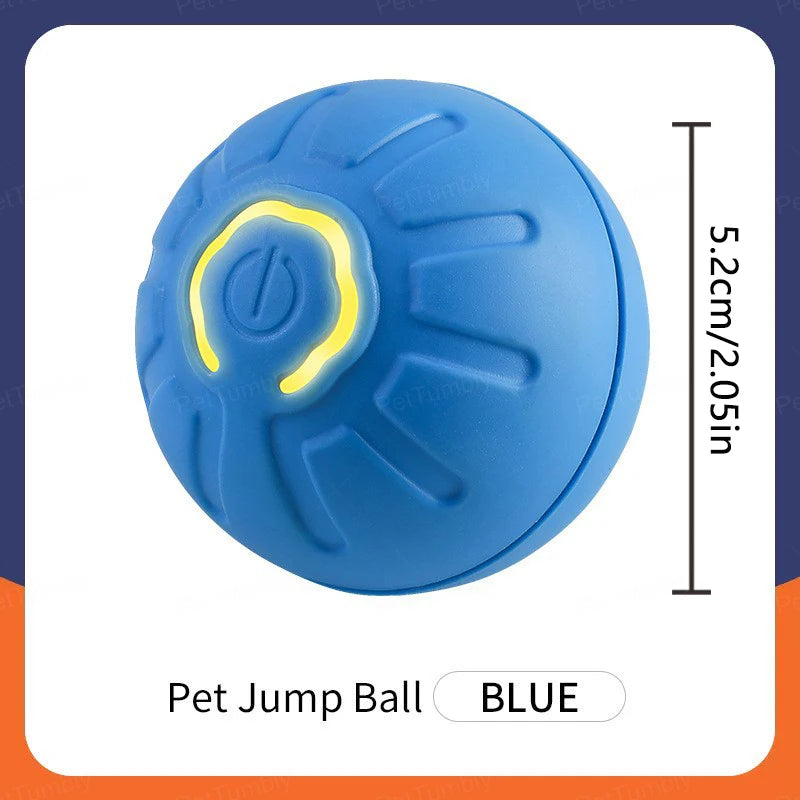 Blue Color Interactive Smart Jumping Pet Ball – USB Rechargeable