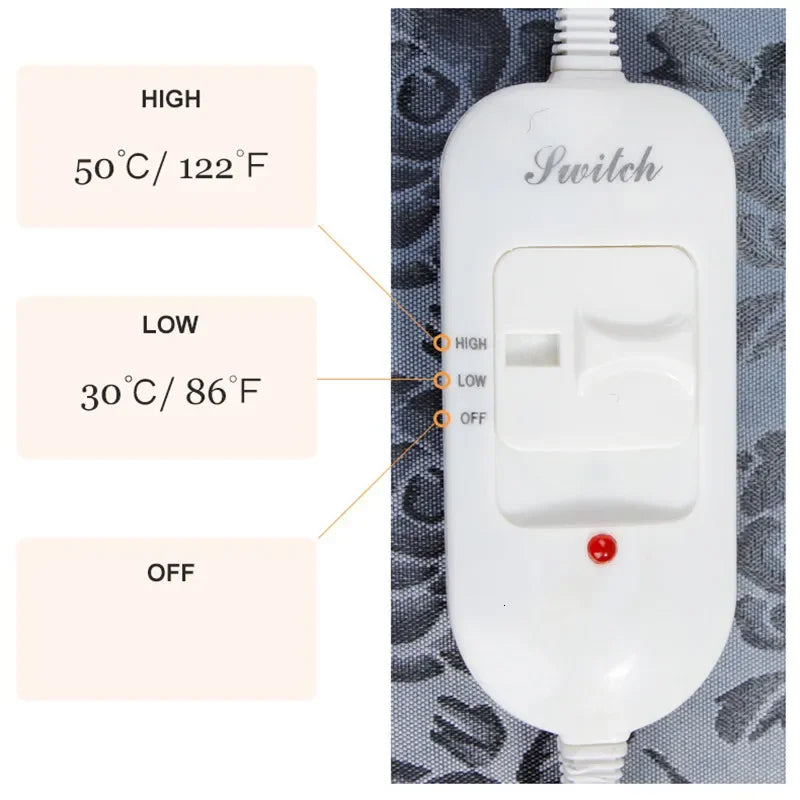 Adjustable Electric Pet Heating Pad – Waterproof Bed Mat