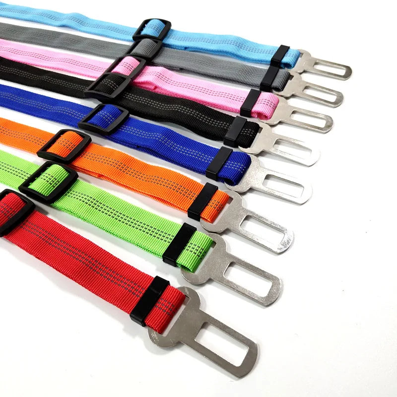 Adjustable Dog Car Seat Belt – Reflective, Shock-Absorbing