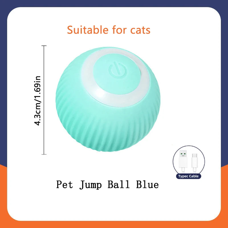 Blue A Color Interactive Smart Jumping Pet Ball – USB Rechargeable