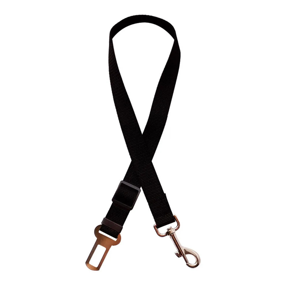 CWQY-4-Black Color Adjustable Dog Car Seat Belt – Reflective, Shock-Absorbing