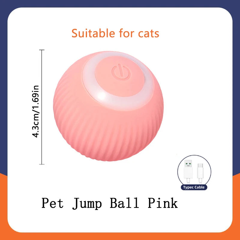 Pink A Color Interactive Smart Jumping Pet Ball – USB Rechargeable