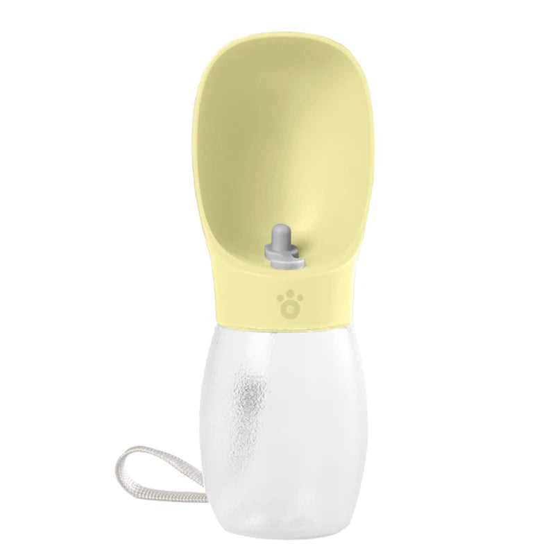 Yellow Color Portable Dog Water Bottle 300 ml For Outdoor Travel