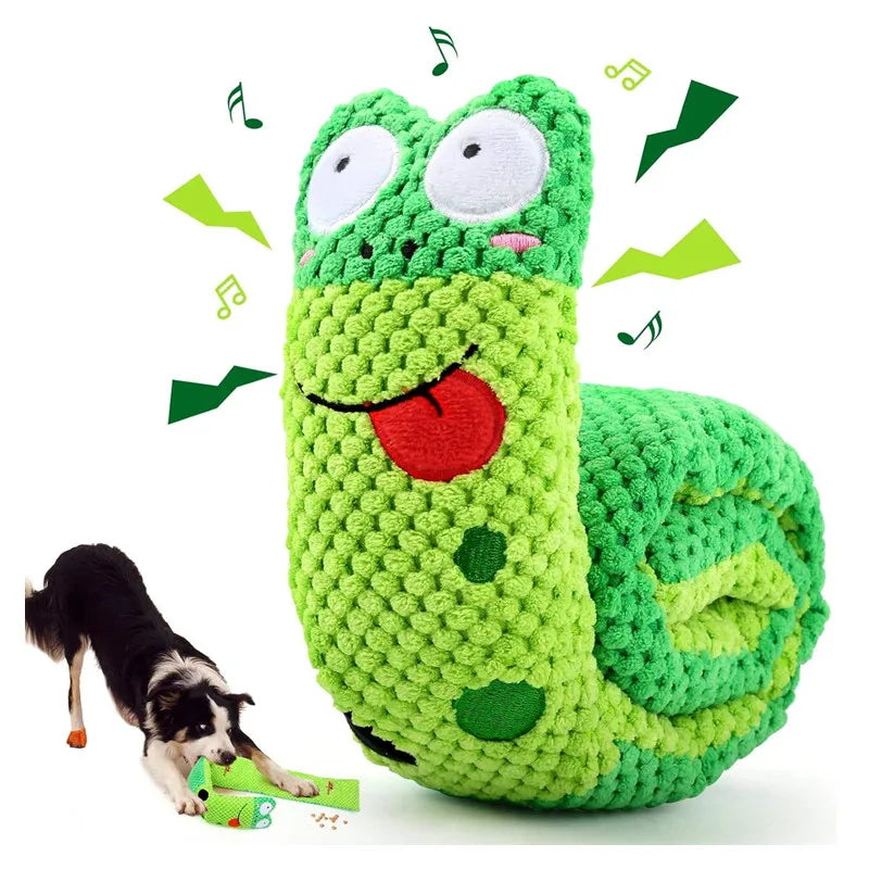 Dog Puzzle Snuffle Toy With Squeaker – Soft Fleece