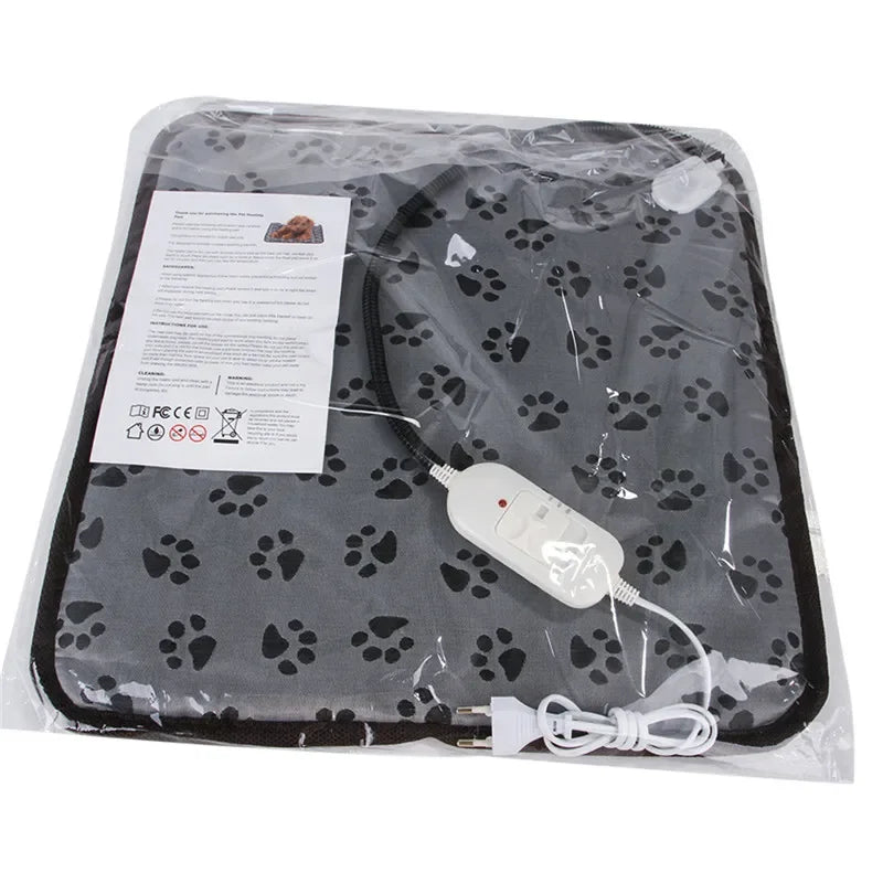 EU Plug Color Adjustable Electric Pet Heating Pad – Waterproof Bed Mat