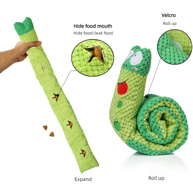 Dog Puzzle Snuffle Toy With Squeaker – Soft Fleece