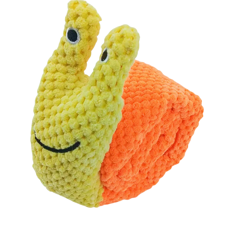 YELLOW Color Dog Puzzle Snuffle Toy With Squeaker – Soft Fleece