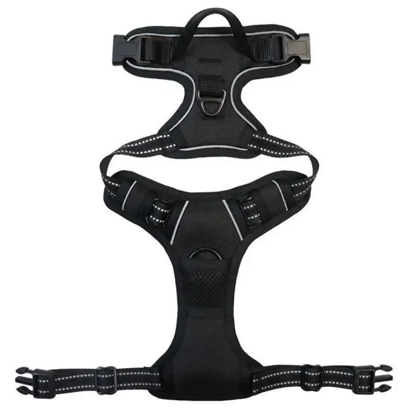 Reflective Adjustable Dog Harness Vest – Breathable Nylon