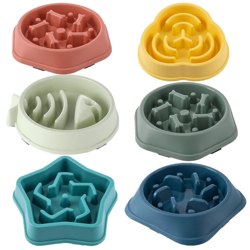 Slow Feeder Pet Bowl For Dogs And Cats – Anti-Choking Design