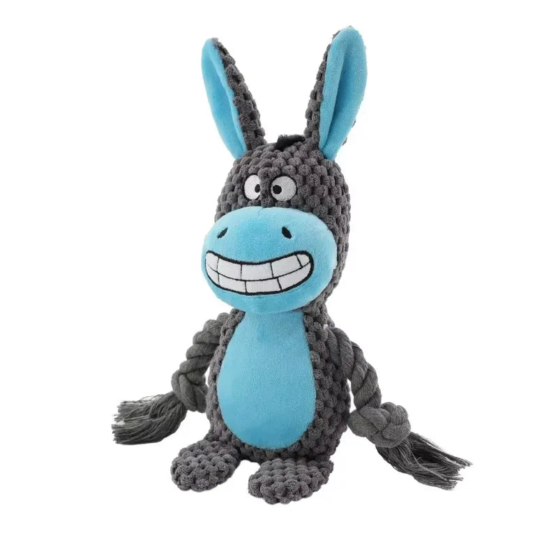 Donkey Color Plush Squeaky Dog Toy – Bite-Resistant Sounding Chew