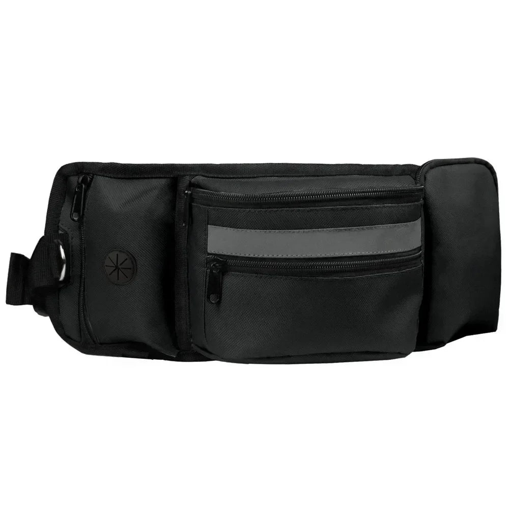 Black Color Dog Training Treat Waist Bag – Hands-Free Multi-Pocket Pouch