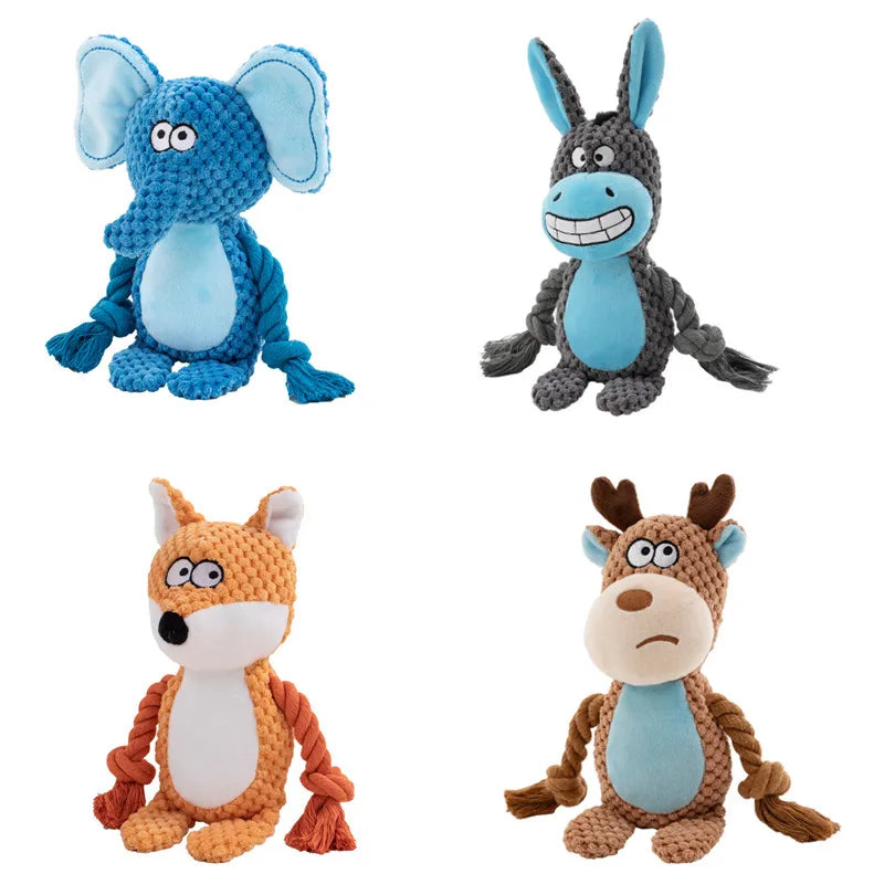 Plush Squeaky Dog Toy – Bite-Resistant Sounding Chew