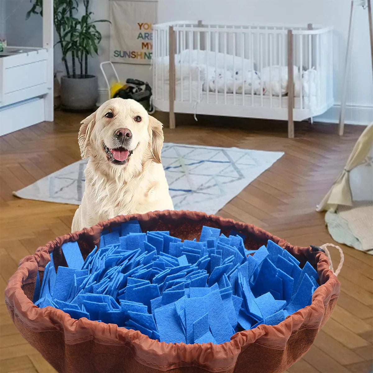 Felt Dog Snuffle Mat – Washable Slow Feeding Training Toy