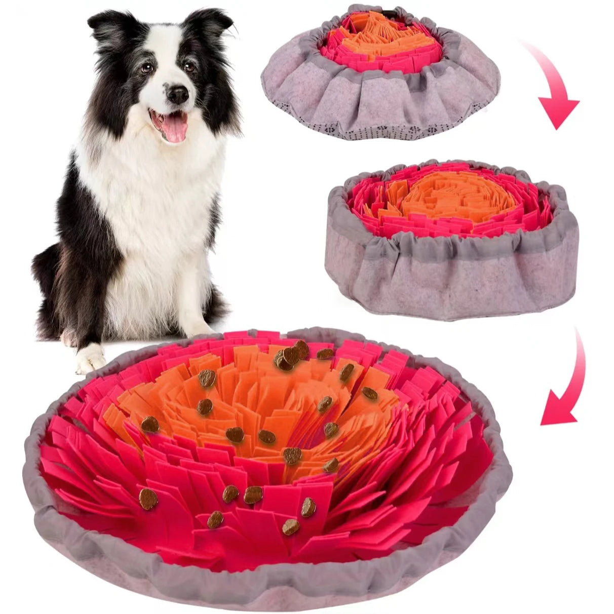 Felt Dog Snuffle Mat – Washable Slow Feeding Training Toy