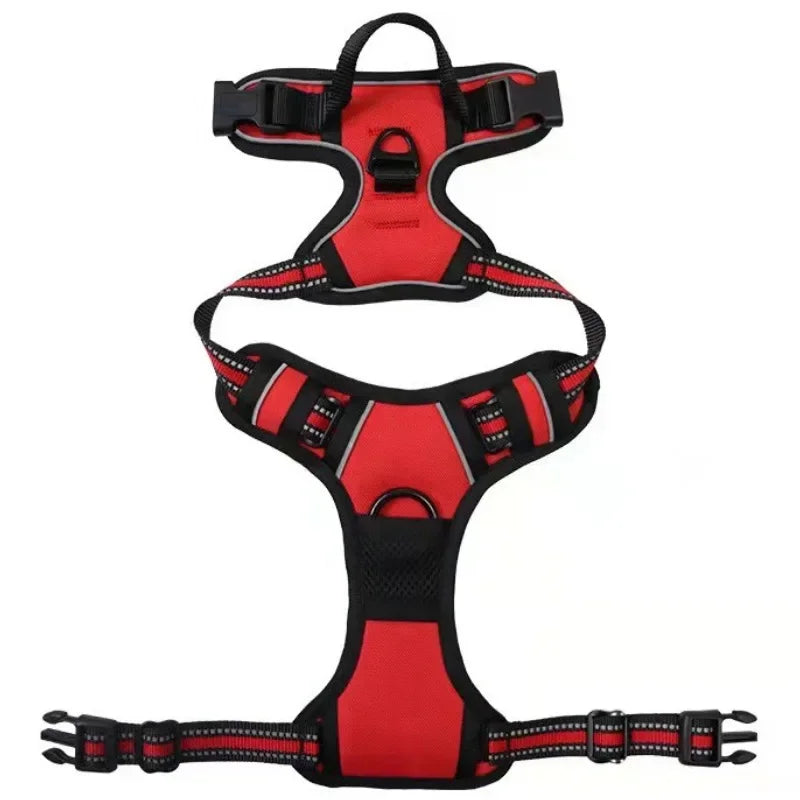 Reflective Adjustable Dog Harness Vest – Breathable Nylon