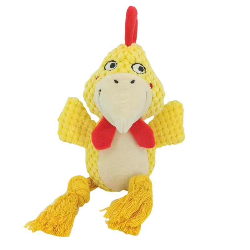 Chicken Color Plush Squeaky Dog Toy – Bite-Resistant Sounding Chew