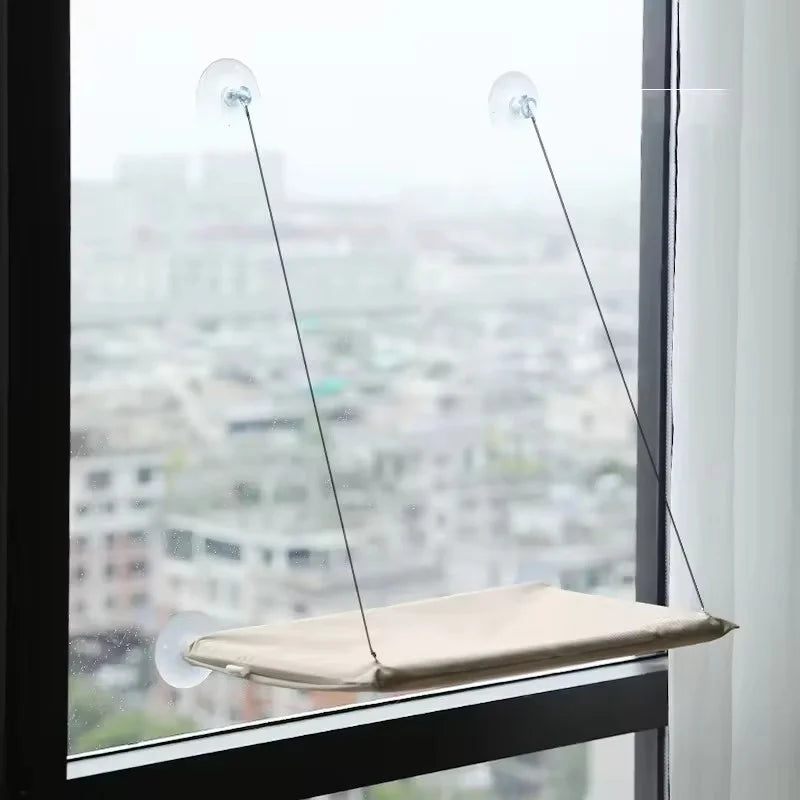 khaki Color Cat Window Hammock Bed With Strong Suction Cups
