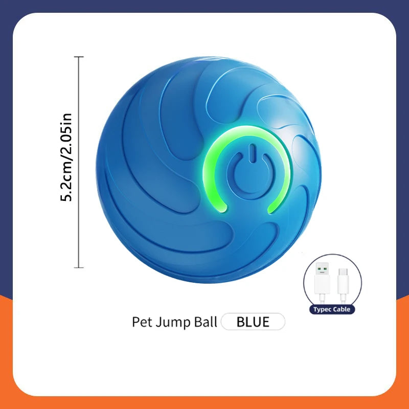 Blue LW Color Interactive Smart Jumping Pet Ball – USB Rechargeable