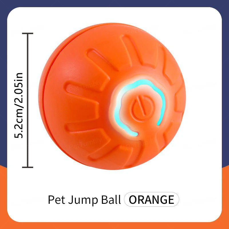 Orange Color Interactive Smart Jumping Pet Ball – USB Rechargeable