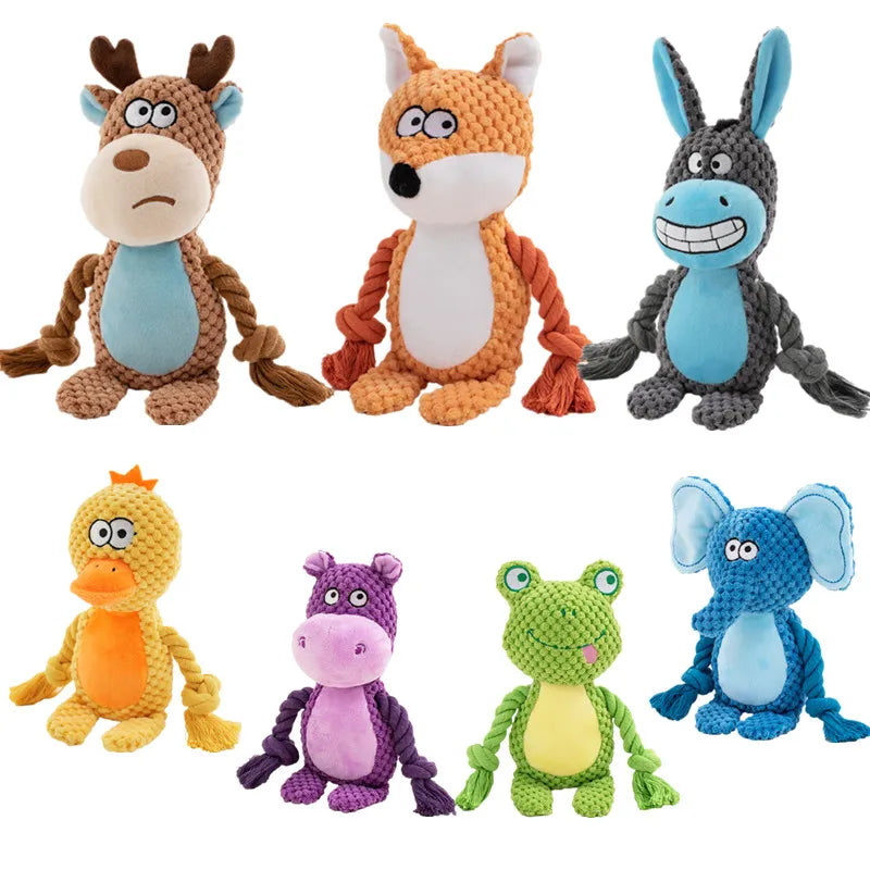Plush Squeaky Dog Toy – Bite-Resistant Sounding Chew