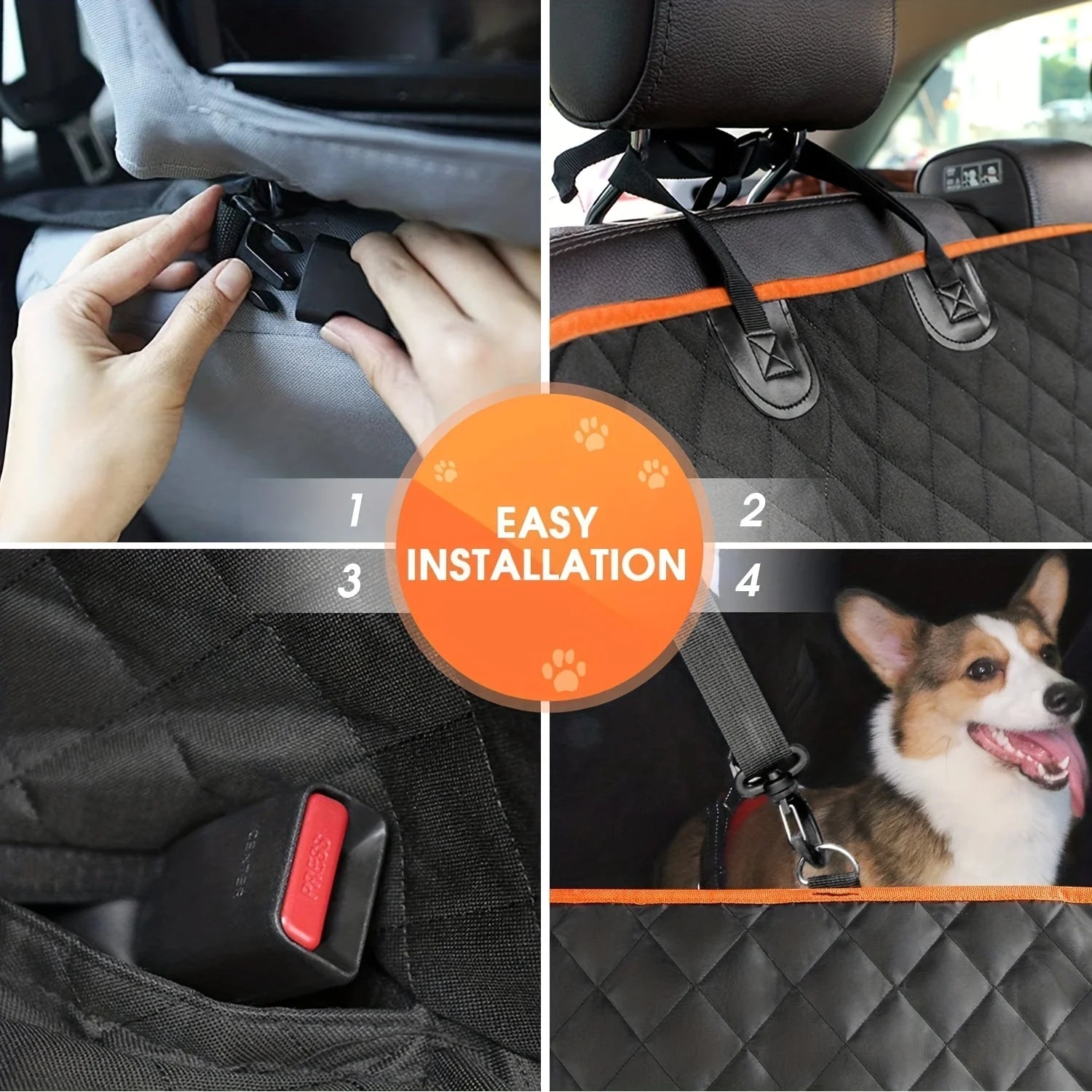 Waterproof Car Seat Hammock Cover For Pets