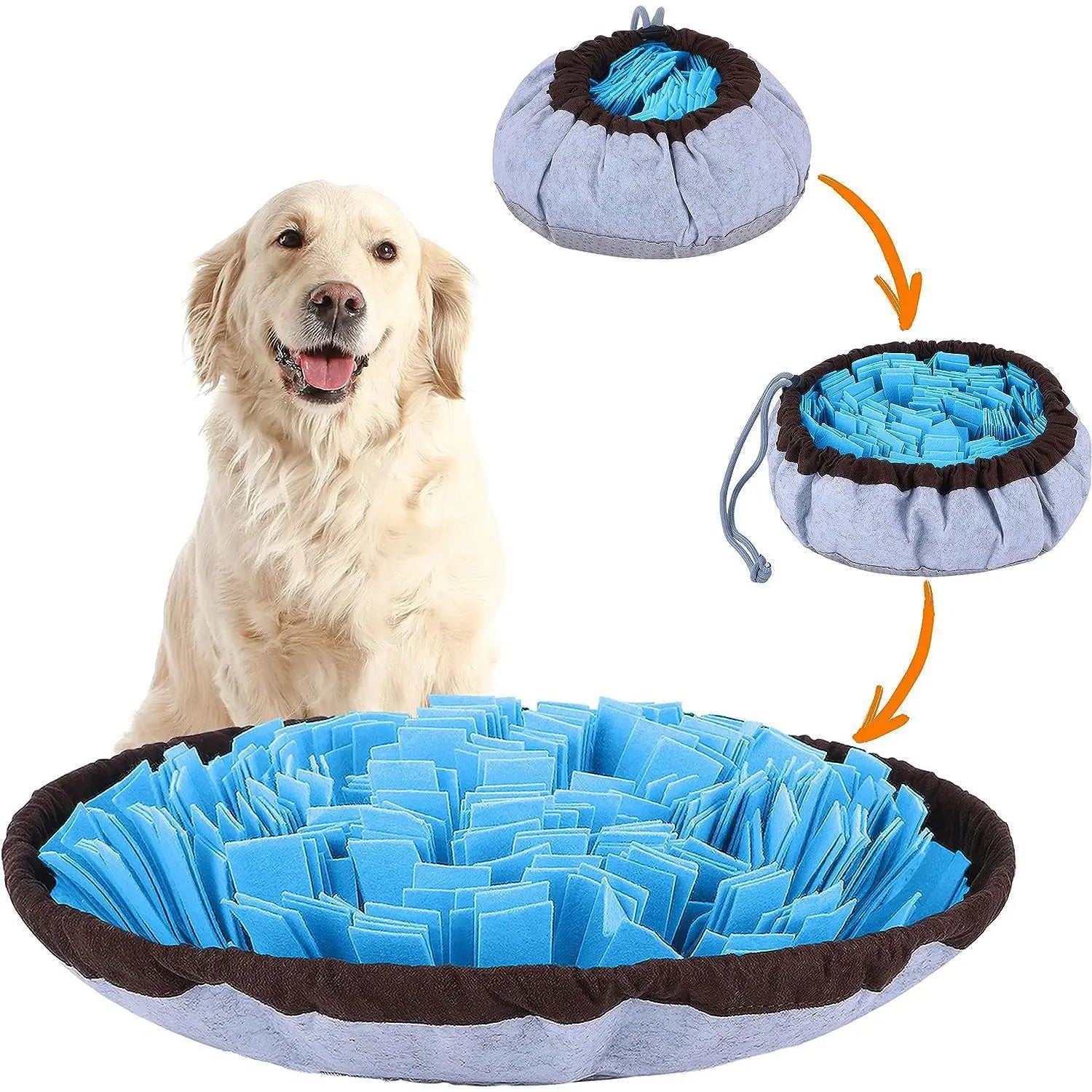 Lan Color Felt Dog Snuffle Mat – Washable Slow Feeding Training Toy